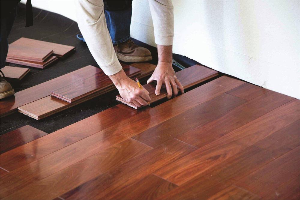 Finished hardwood flooring project